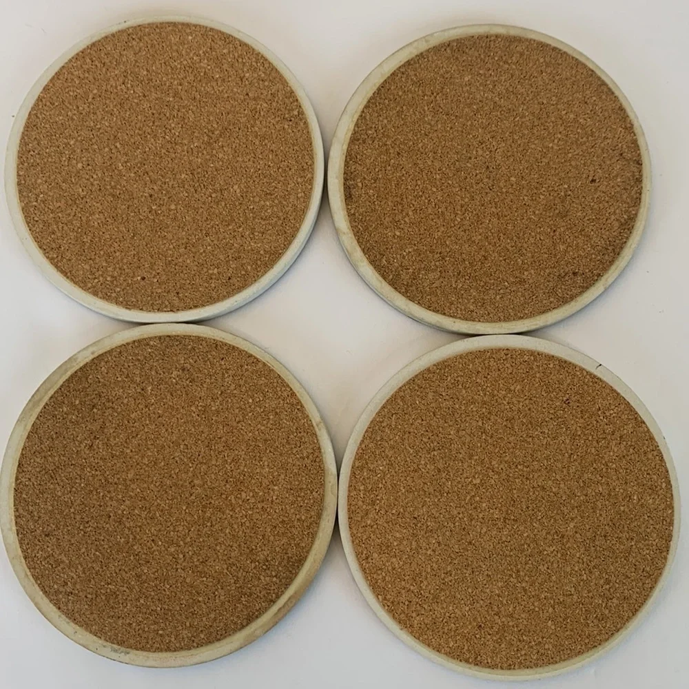 Coasters For‎ Drink Ceramic Ted Blaylock Set of 4 Steam Train Art & Bible Verses